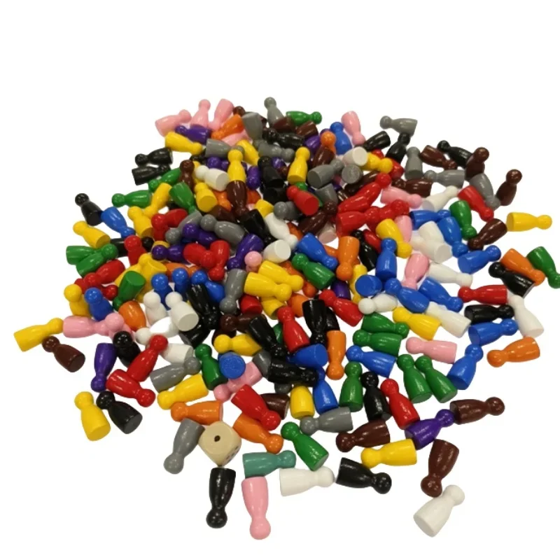 100 Pcs Colorful Wooden Chess  - Board Game Economy ulasan dan harga