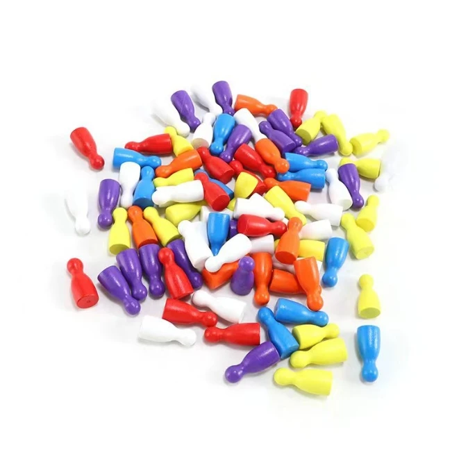 100 Pcs Colorful Wooden Chess  - Board Game Economy ulasan dan harga
