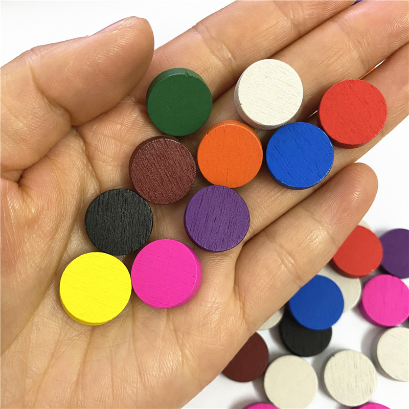 50pieces 15*5MM 11 Colors Wood - Board Game Economy ulasan dan harga