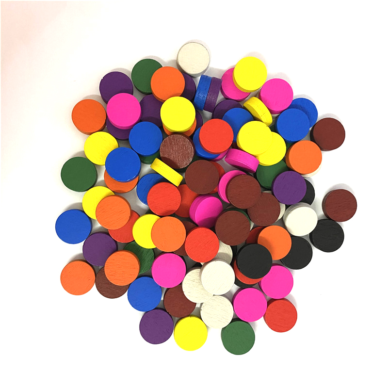 50pieces 15*5MM 11 Colors Wood - Board Game Economy ulasan dan harga