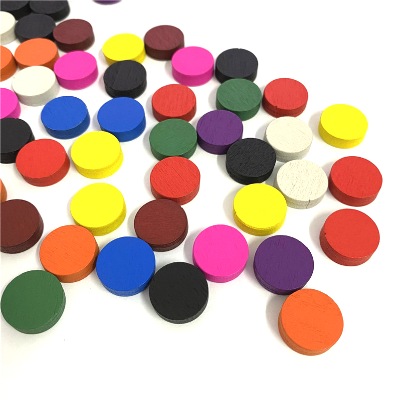 50pieces 15*5MM 11 Colors Wood - Board Game Economy ulasan dan harga
