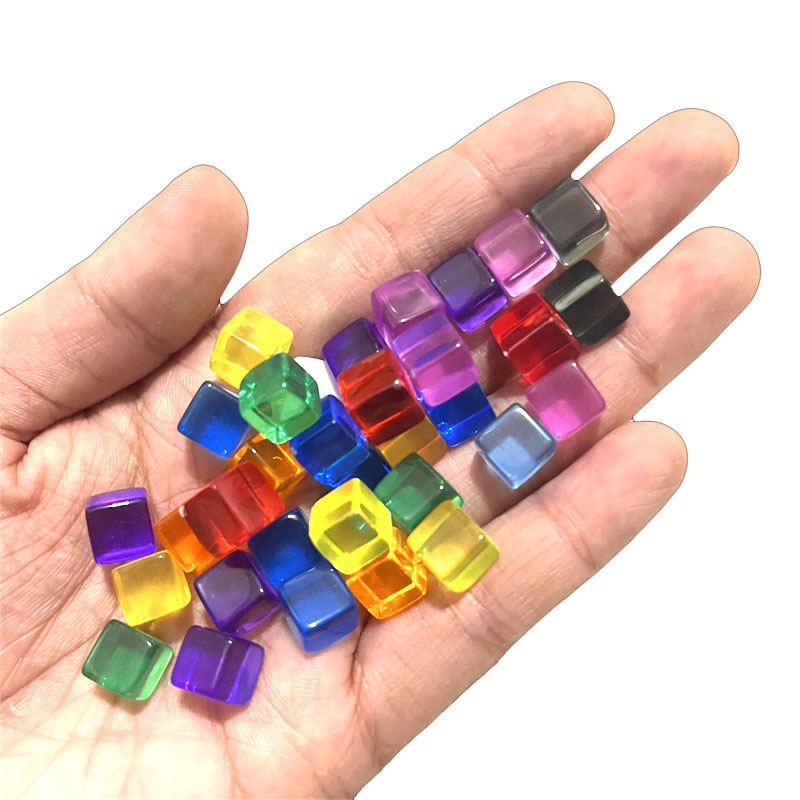 100pcs/set 8mm Clear Cube Dice - Board Game Economy ulasan dan harga