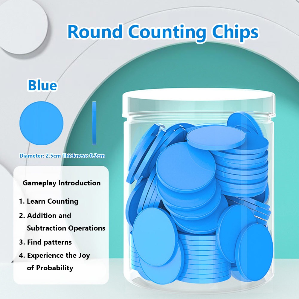 100pcs Plastic Counting Chips  - Board Game Economy ulasan dan harga
