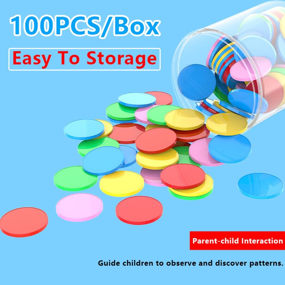 100pcs Plastic Counting Chips  - Board Game Economy ulasan dan harga