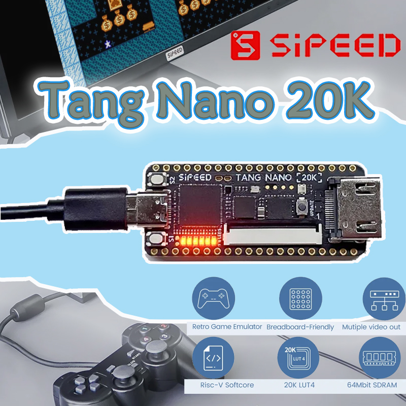 New Sipeed Tang Nano 20K FPGA  - Board Game Film ulasan dan harga