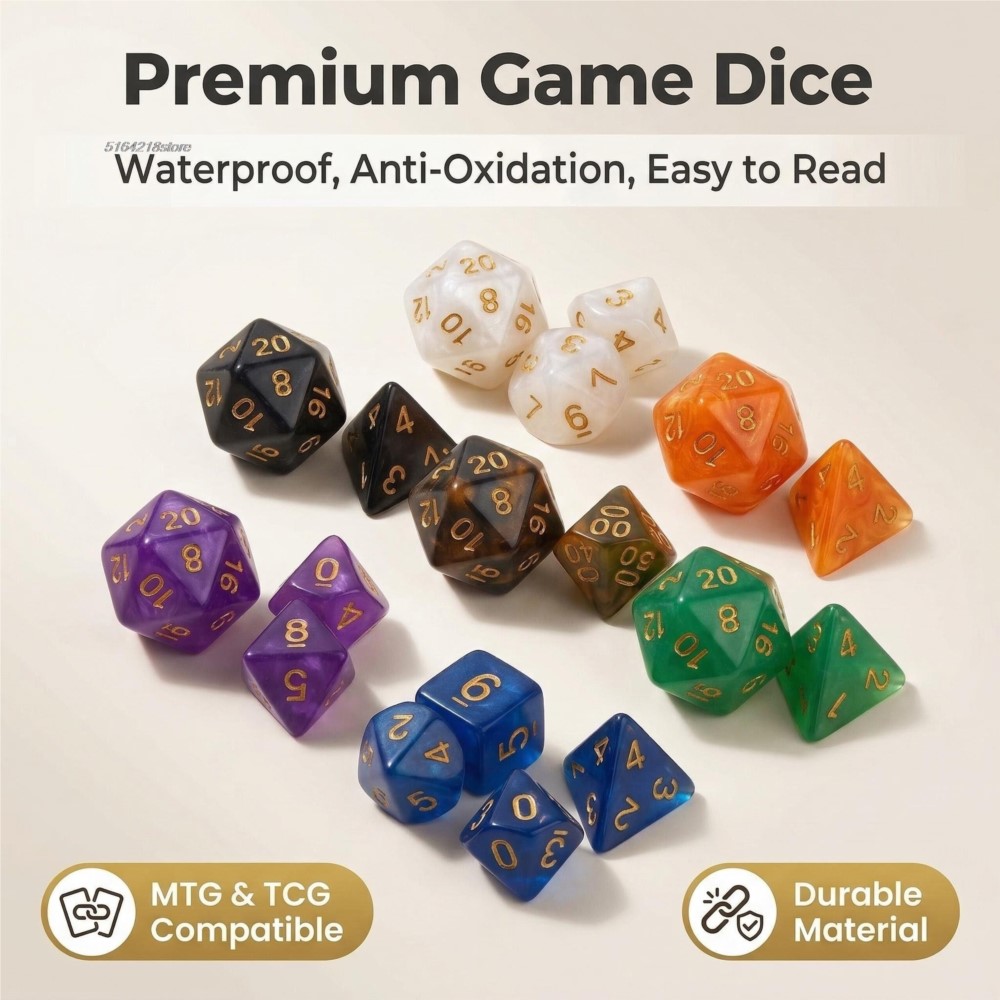 7pcs Set Dice Board Games Roll - Board Game Economy ulasan dan harga