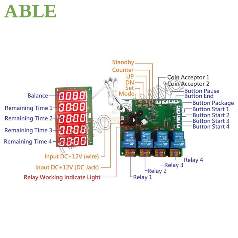 JY-215 Inbuilt Counter 4 Chann - Board Game Economy ulasan dan harga